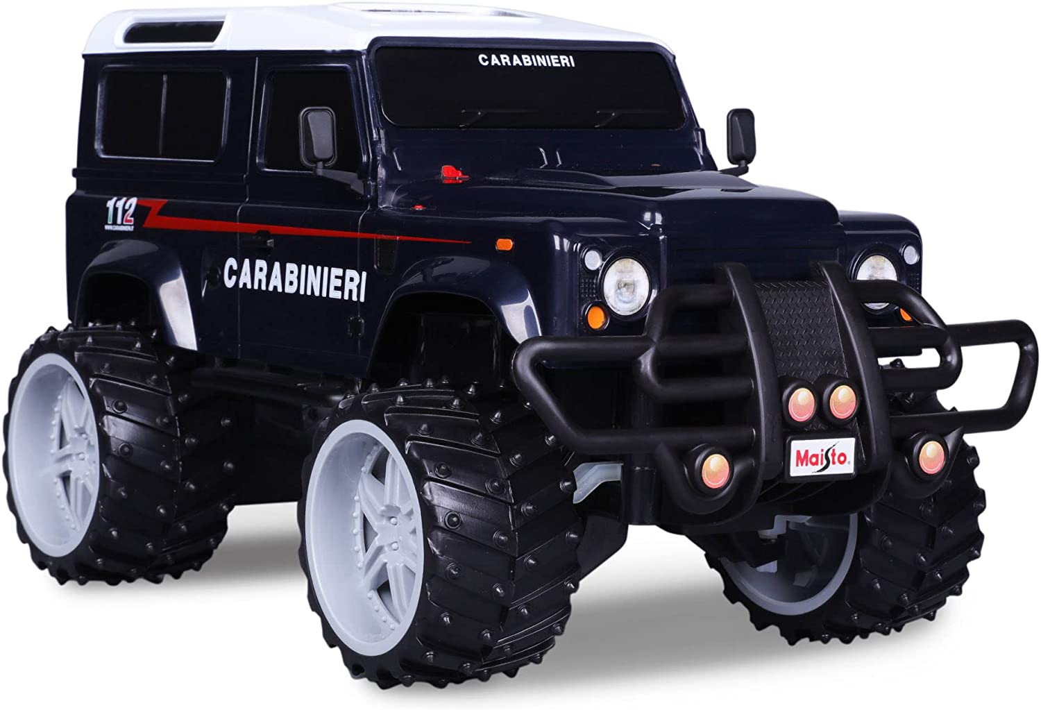 73a03957ddd6f040278e25e312cbd0a8 Maisto Land Rover Defender Carabinieri 2,4 ghz 1:16 - immagine 1