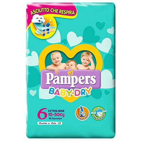 73be7a3156d3de0ef2f6aabc651403c1 Pampers Babydry XL 14 pz. NON USARE - immagine 1