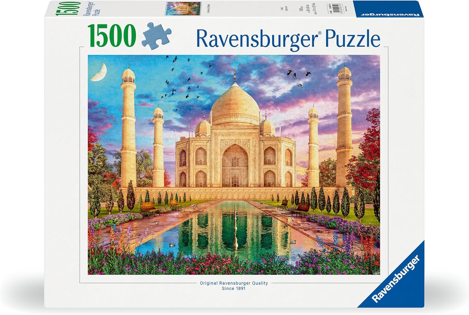 7458b9e370c7ebf856408417b70266d9 Ravensburger Puzzle 1500 pz. Maestoso Taj Mahal - immagine 1