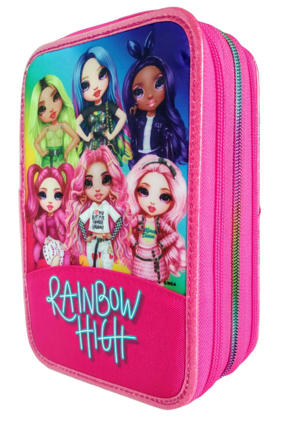 747bd067f5542d106f7f347f24110b31 ASTUCCIO CORREDO 3 ZIP RAINBOW HIGH CON PENNA FRIXION - immagine 1