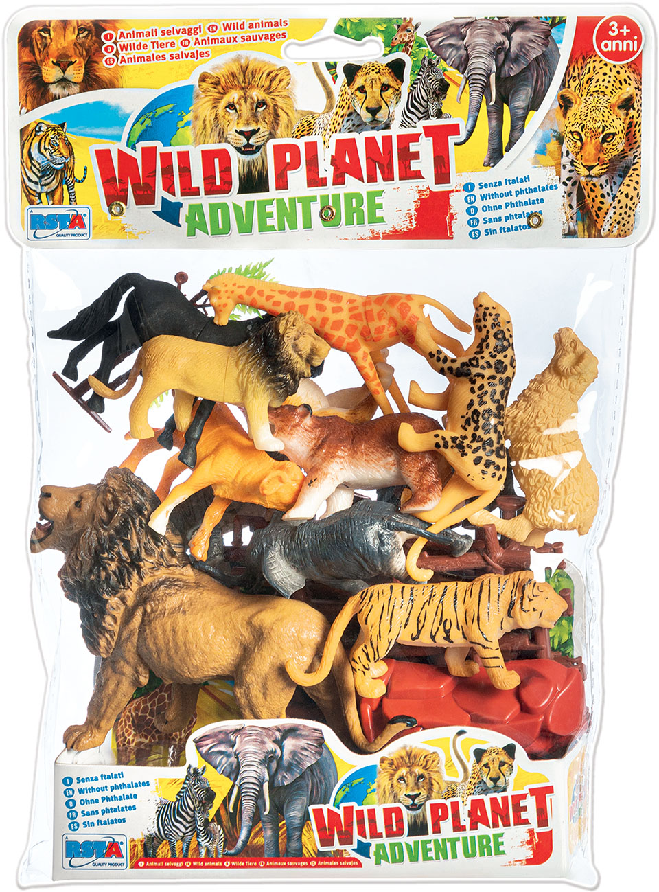 748a7902e07bf876fc65dc7c8a638d46 Busta Media Animali Selvaggi 19 pz. - immagine 1