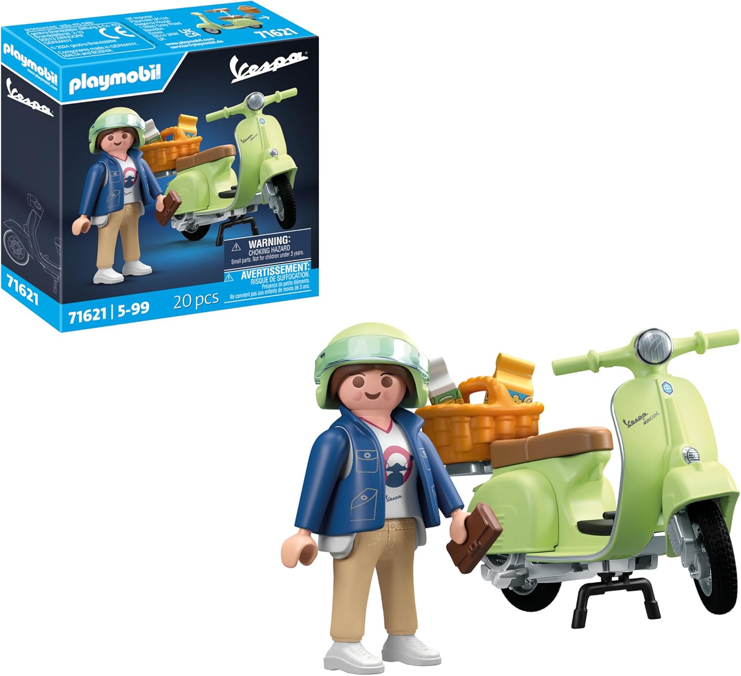 75441d912c15adf50940102938053c8f Playmobil Vespa - 1969 Vespa 150 Sprint Veloce Verde Chiaro - immagine 1
