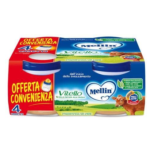 76f7fd5a463a1c4c3030713b2f1a29df Mellin Omogeneizzato Vitello Gr.80x4 - immagine 1