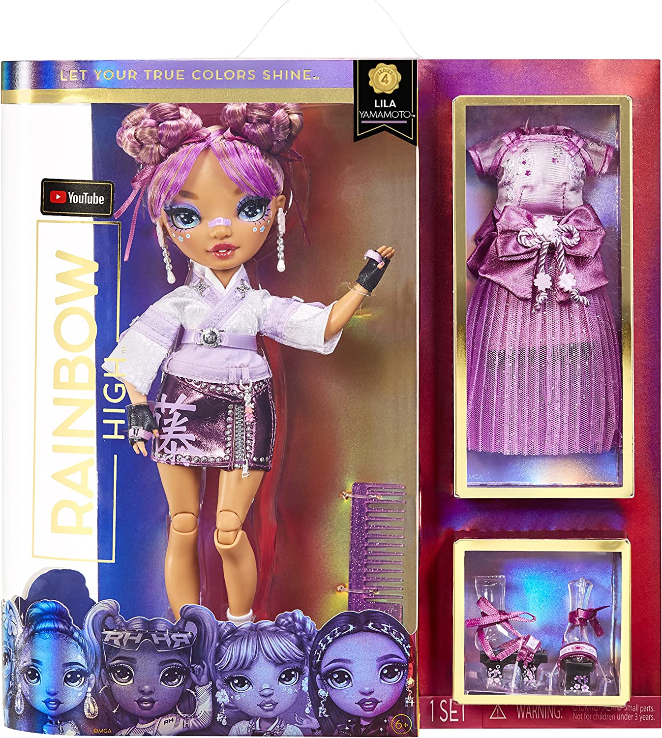 76f831fe84ddba0aae1cdaea90c6688e Rainbow High Lila Fashion Doll - immagine 1