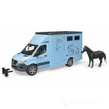 781ced7bbfd057deefab41d434a8eb00 BRUDER MB Sprinter camion per trasporto animali 1 cavallo - immagine 1