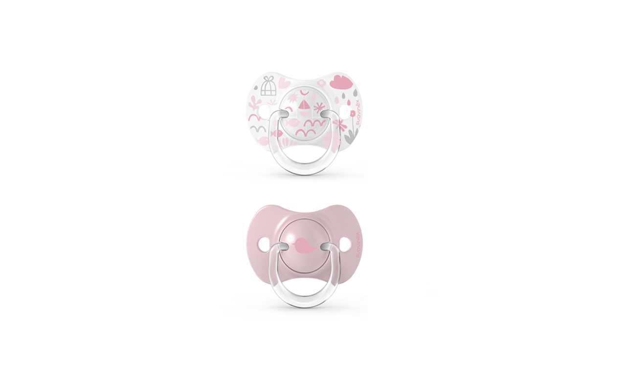 78319bd1122b02de612ca1fd4361c037 Suavinex Memories Succhietto Silicone 6/18 SX PRO 2pz ROSA - immagine 1