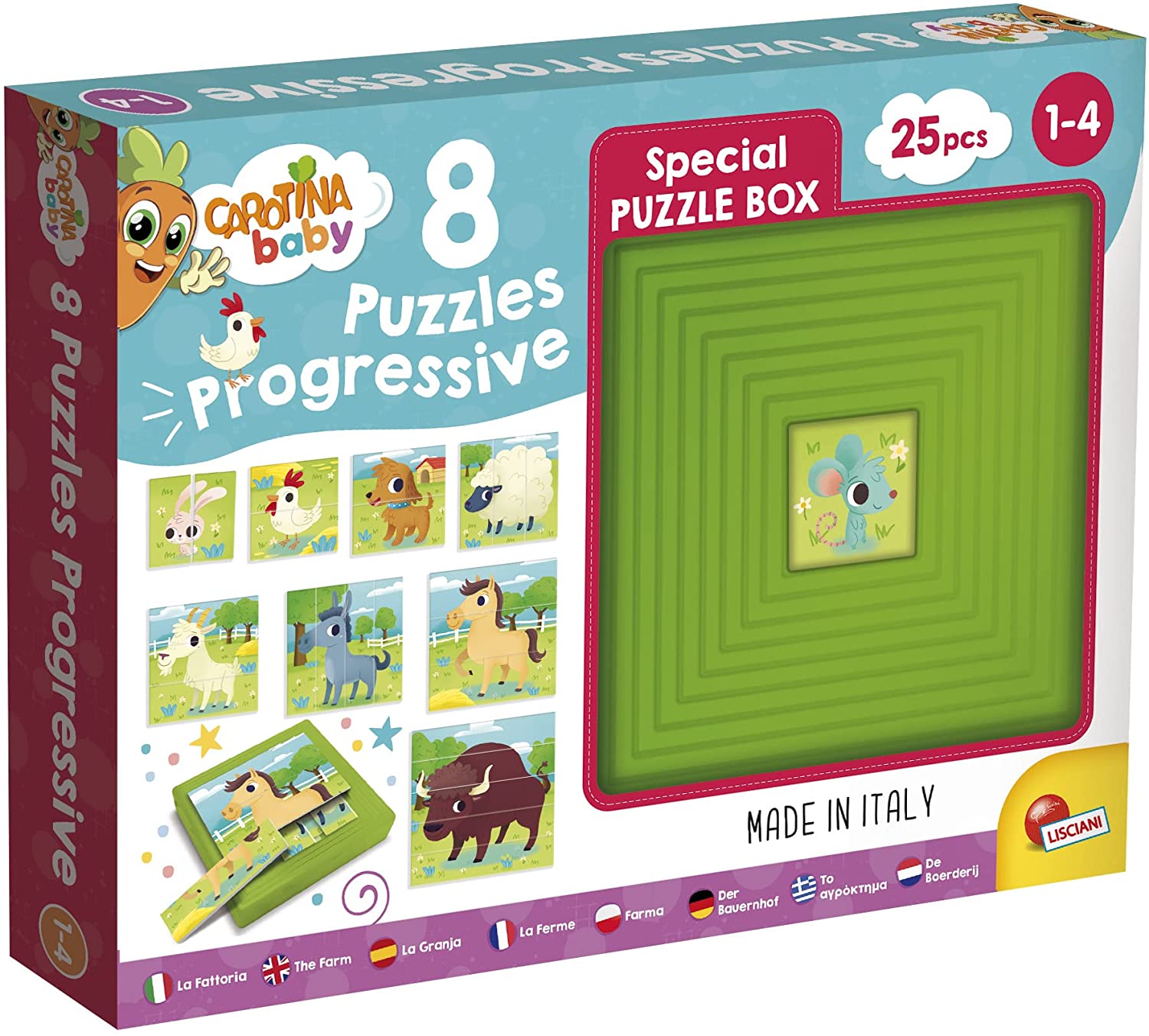 78c07005d5bb45d137851b59de75bc6d Carotina Baby 9 Progressive Puzzle Fattoria - immagine 1