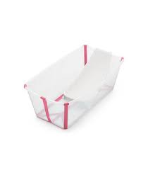 79fefa6b64e6e64dd78a8ffcfc9095b8 Stokke Flexi Bath Bundle Transparent Pink - immagine 1