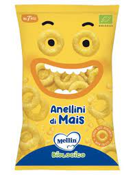 7bbd121187f67681f085bb94159bc36c Mellin Mini Snack Anellini di Mais gr.15 - immagine 1