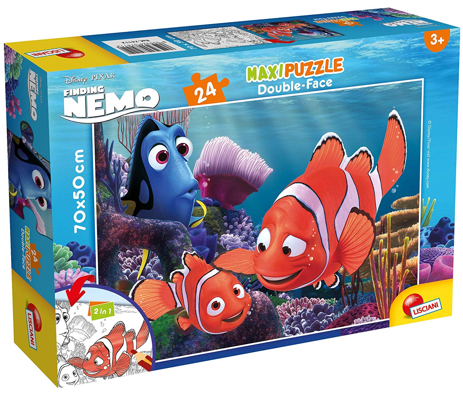 7bd96c930a865f13402851496ae7fd0f Puzzle Lisciani Double Face MAXI 24 pz Nemo - immagine 1