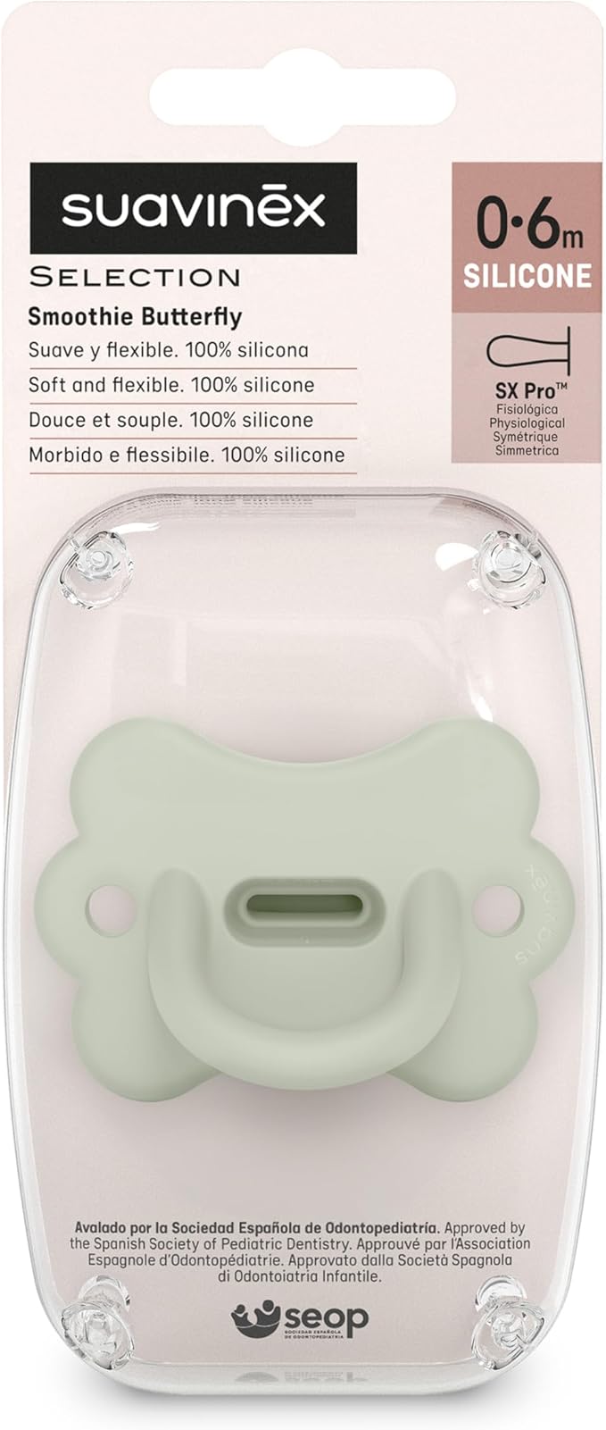 7d072056ae3377071522a3132983986a SUAVINEX C.ESS SUCC SIL SXPRO BUTTERFLY 0/6M VERDE - immagine 1