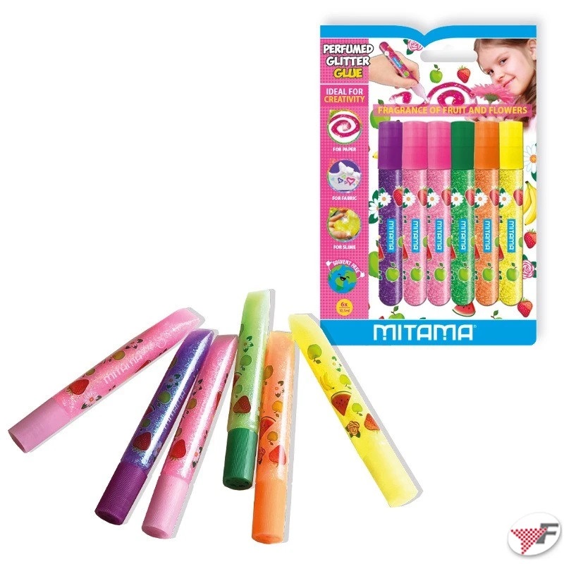7db828725b5e0e9201a586f934303b0a COLLA GLITTER PROFUM.10,5 ML COL. ASS MITAMA COLLE - immagine 1