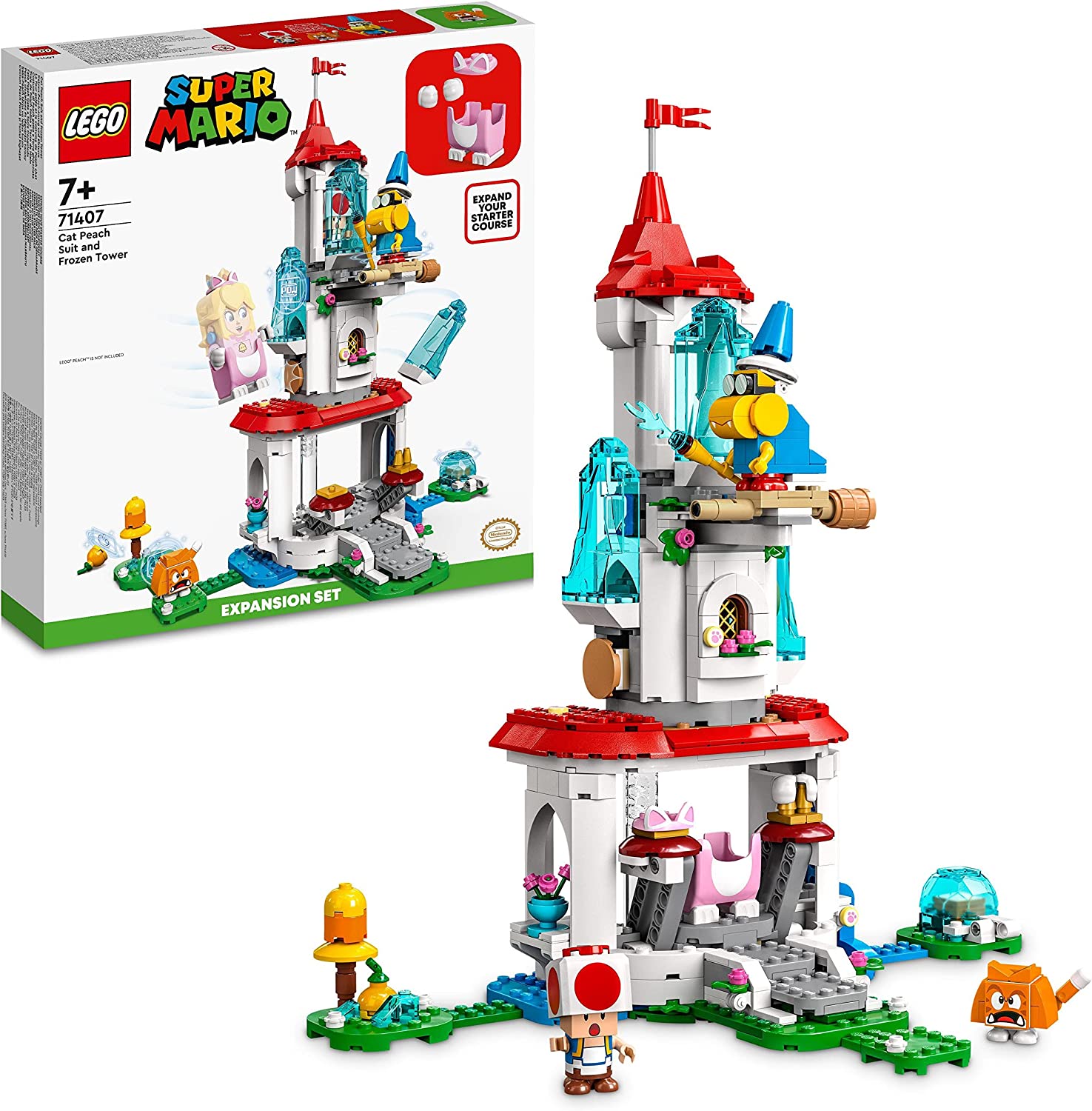 7fcb73871bd5a151de923e082cedb4ab Lego Super Mario Costume di Peach gatto e Torre ghiacciata - immagine 1