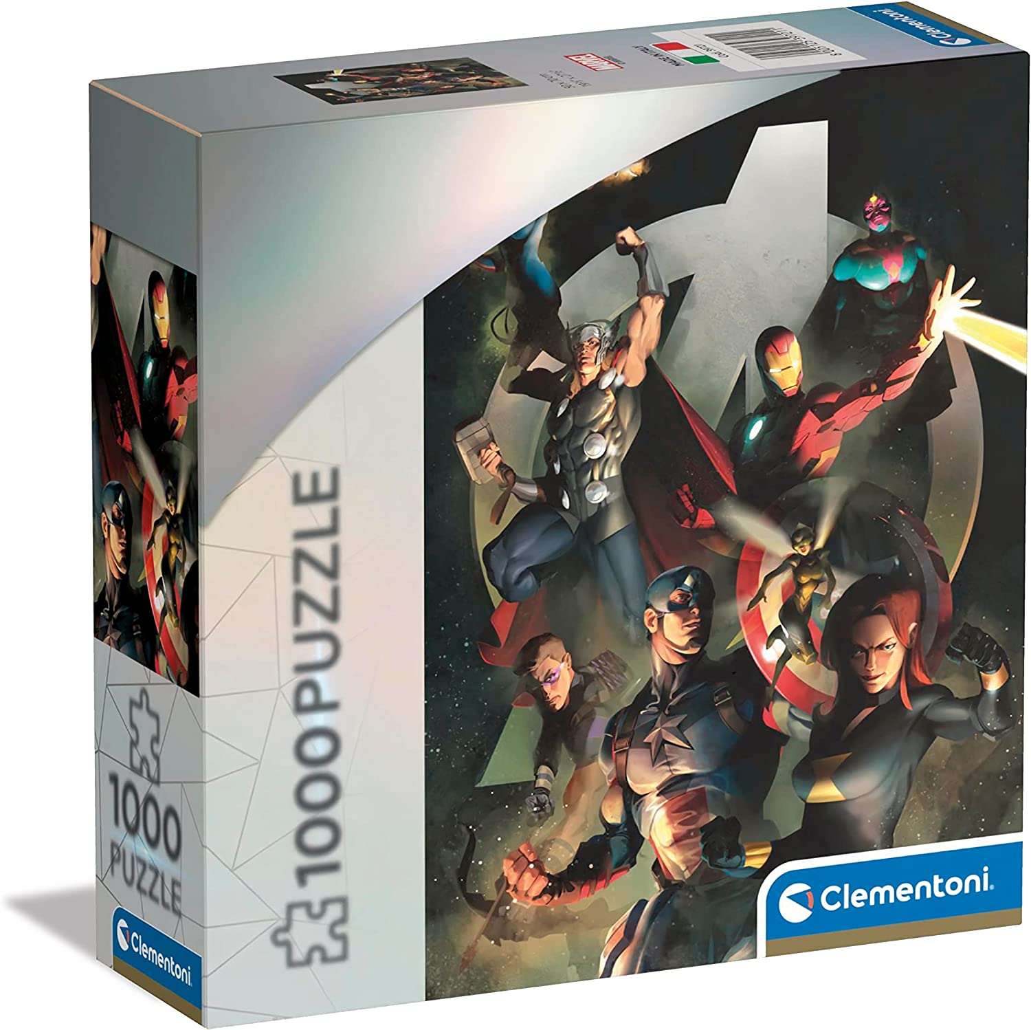 80a3db4d3dfea6d4cc72de23b6f3b9c6 Clementoni Puzzle 1000 Pz. Square Box Avengers - immagine 1
