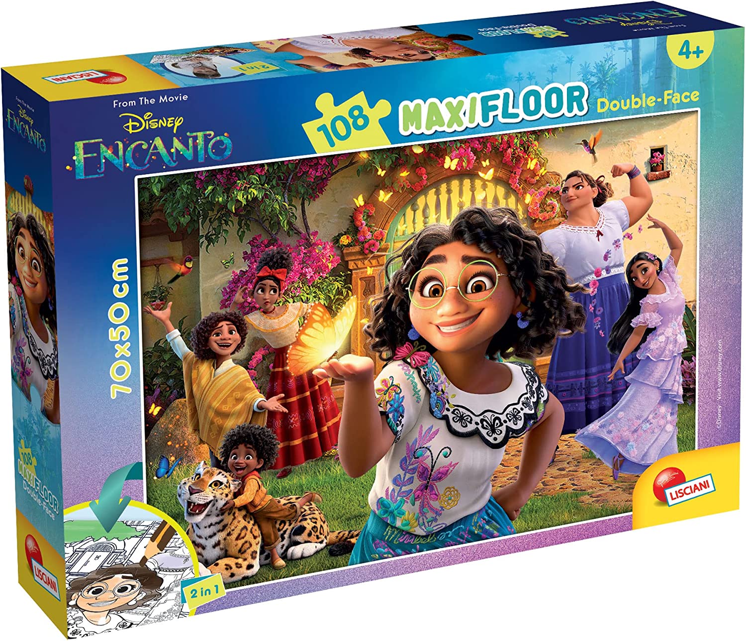 811dc3c1085808e7c28d49d276f7bdc9 Puzzle Lisciani Double Face MAXI 108 Pz. Encanto - immagine 1