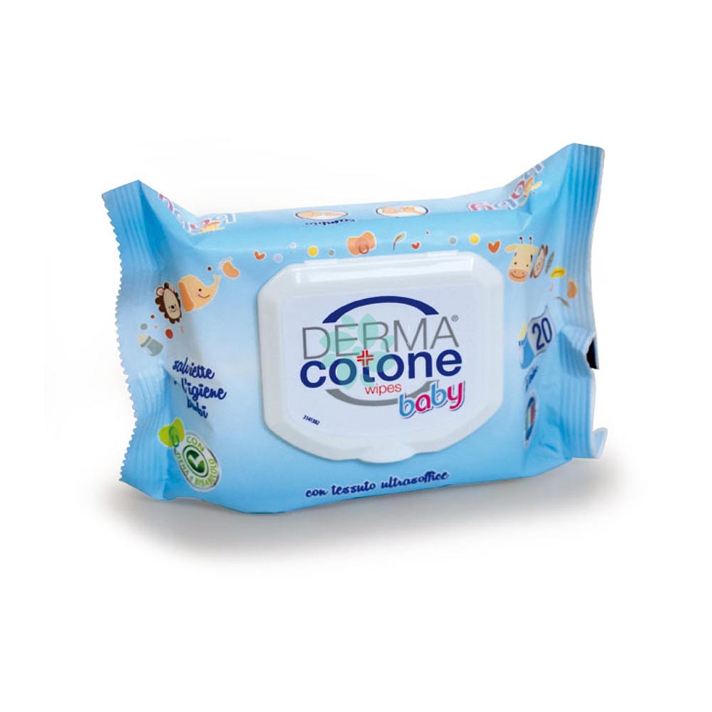 826d75a721bd9c87425563237b2c2e02 Derma Cotone Salviettine Baby pz.20 - immagine 1