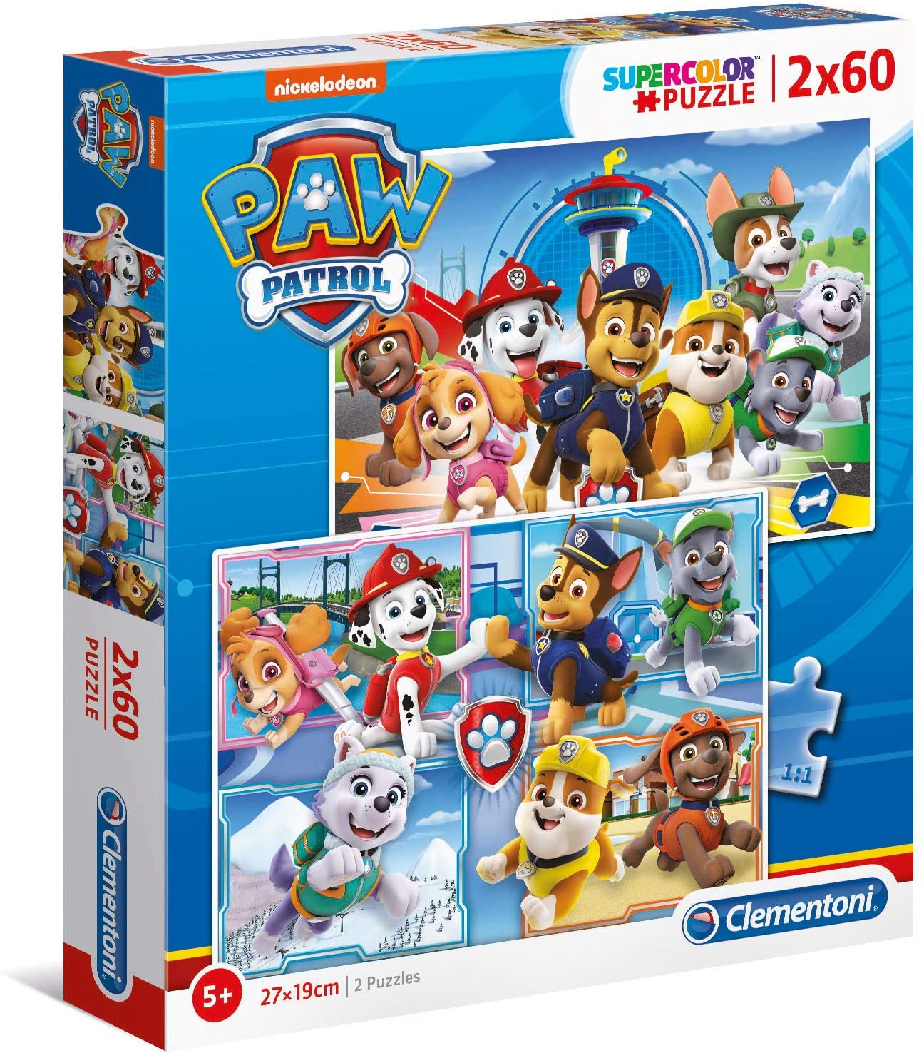 82b3352386459ffeb46ff05bf6cceb9b Clementoni Puzzle 2x60 pz Paw Patrol - immagine 1