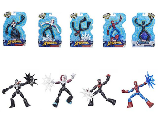 837edf5046b1f491a6a58a4c41bee319 Spiderman Bendy Figure Pers Ass. cm.15 - immagine 1