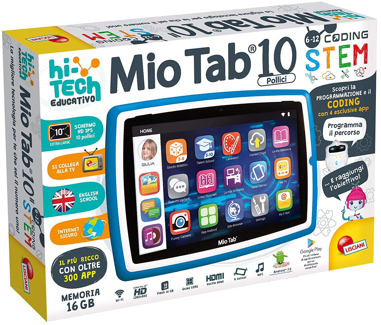 84199faece20ff7483db566a8dea2c4b Carotina Mio Tab 10" Evolution Stem Coding - immagine 1