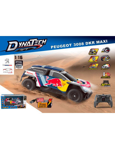 84694c0ad668de39b4eb7a2a7f29003b Peugeot 3008 DKR r/c 1:16 con pacco batterie - immagine 1