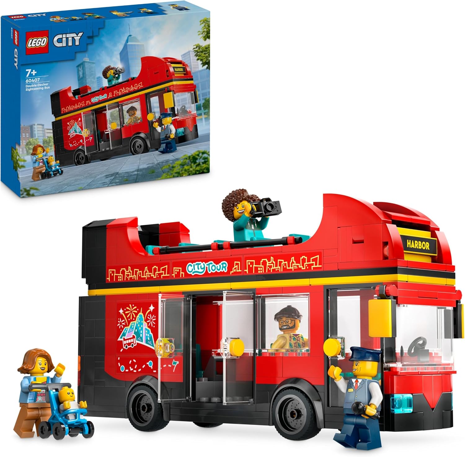 866da2de0f29b4be92604cca4f9d0ec2 Lego City Great Vehicles Autobus turistico rosso a due piani - immagine 1