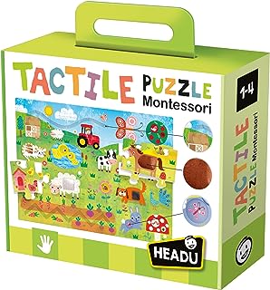 87ff147a0c36ac05fb2473ad9929e626 Headu Tactile Puzzle Montessori Farm - immagine 1