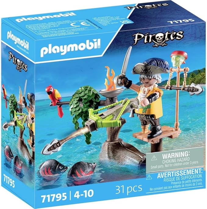 894c150baeb10cb015f9c4463c119cc4 Playmobil Pirates Pirata con Balestra - immagine 1