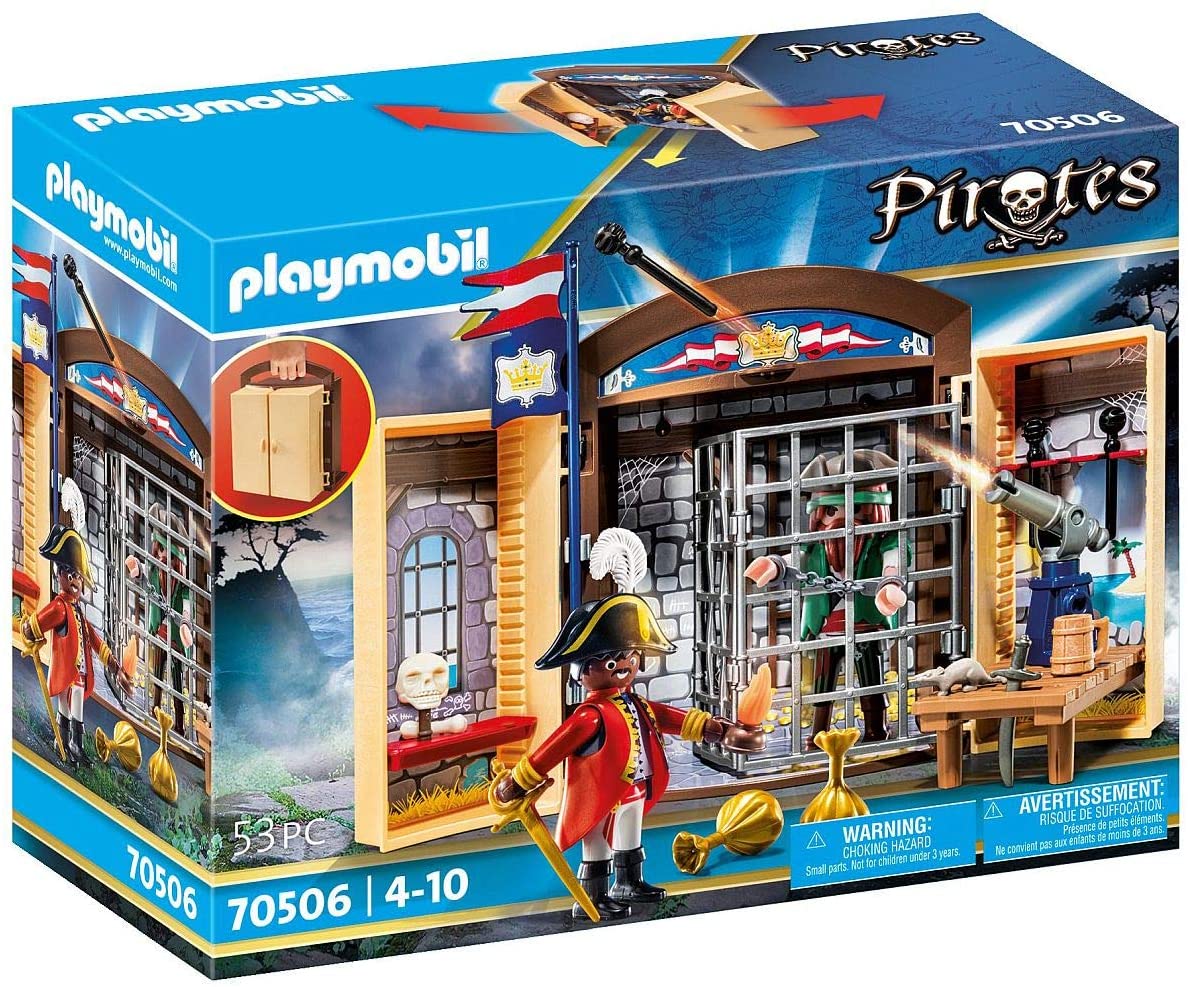 8963d23f57f3a9154a5715e1066d90ea PLAYMOBIL PLAY BOX "AVAMPOSTO DELLA MARINA CON PIRATA" - immagine 1