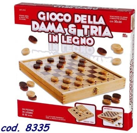 898611f6dba38e71d4a7f511f3d6aeae Rstoys Dama e Tria in legno 30x30 - immagine 1