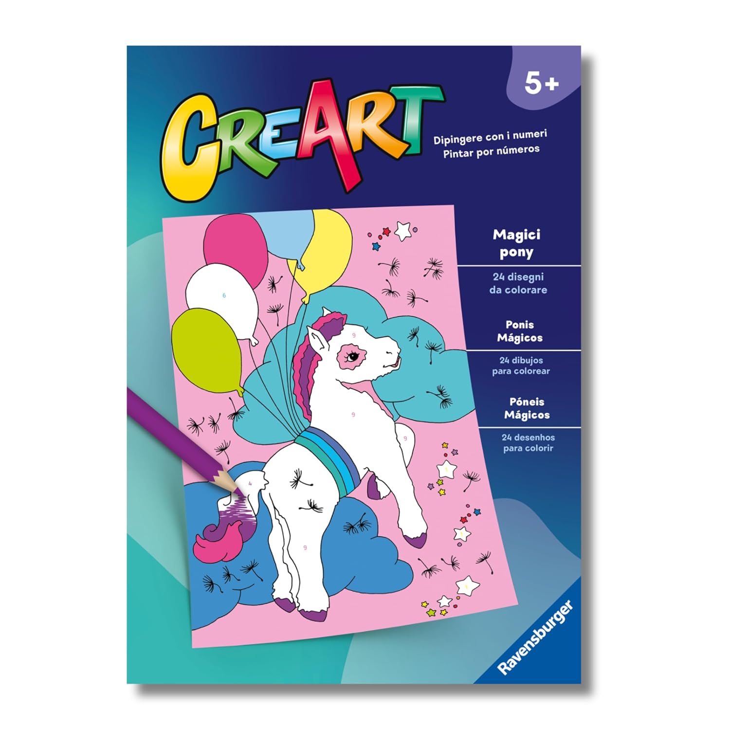 89b04a98615fb5bbf011b31fbfe52759 Creart Album da Colorare 5+ - Magici pony - immagine 1