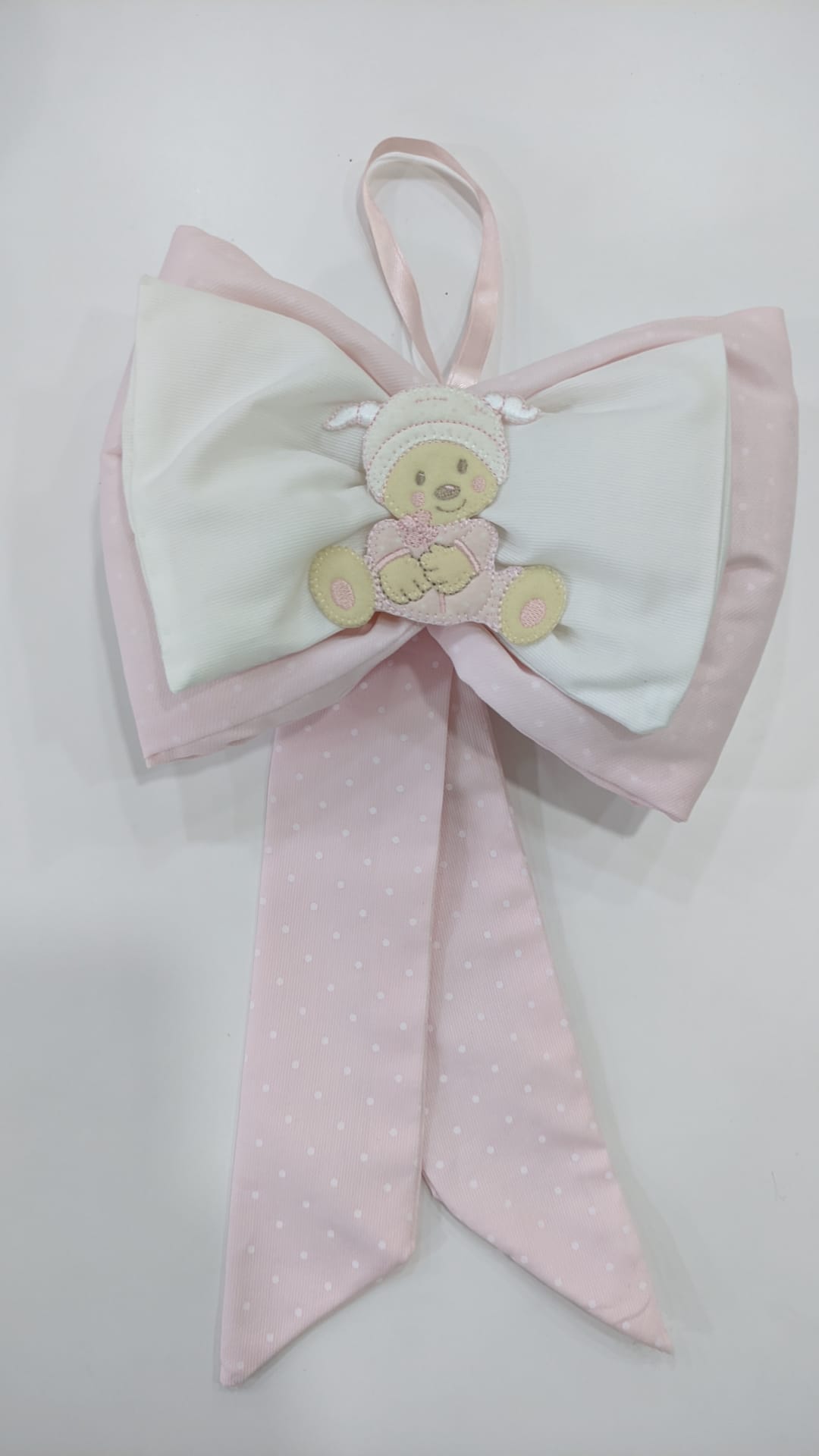 908456ecdac667a3176cce78af64ee06 Nonnart Fiocco Rosa con Orsacchiotto - immagine 1