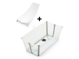 91e8bff9e72ce4844949a06f7ba06ea2 Stokke Flexi Bath Bundle Transparent Green - immagine 1