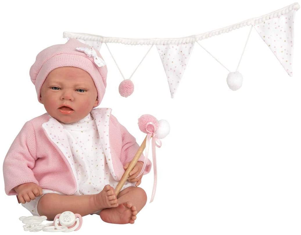 92117cf46ea77fba06326acf35646486 Arias Bambola Reborn elena Rosa cm.40 - immagine 1