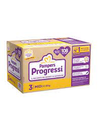 93812553f121313dcdcf4829767a164a Pampers Quadri Progressi Midi 108 pz New - immagine 1
