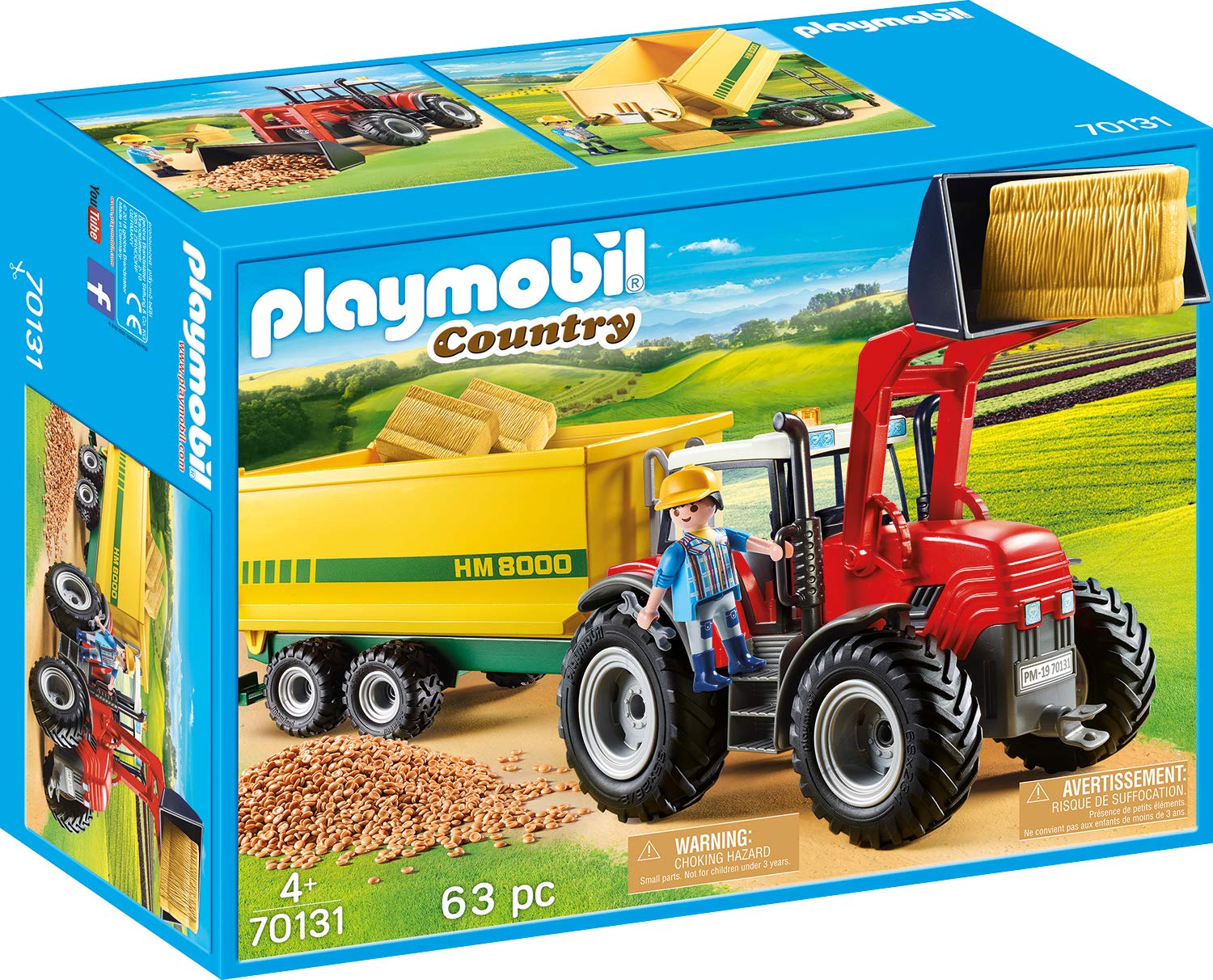 970e3287ead74f7825ce913d68bd9abd Playmobil Trattore con Rimorchio per Mangime - immagine 1