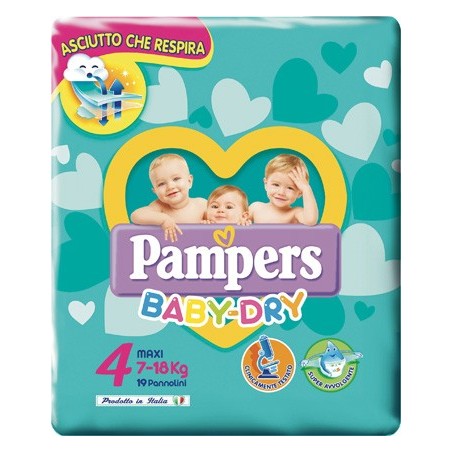 971664bea4cb6afdf21444f503a7764f Pampers Babydry Maxi 19 pz. NON USARE - immagine 1