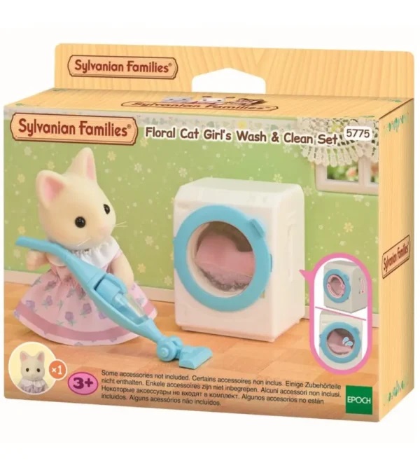 97a43c8c960205ae051fa27c9e43062c Sylvanian Families Set Lava & Pulisci di Bebè Gatto Flora - immagine 1