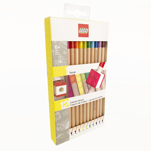 99deb22335418d357d78c6d47041a2a6 Lego Matite Colorate 12 pz + Toppers New Brick - immagine 1