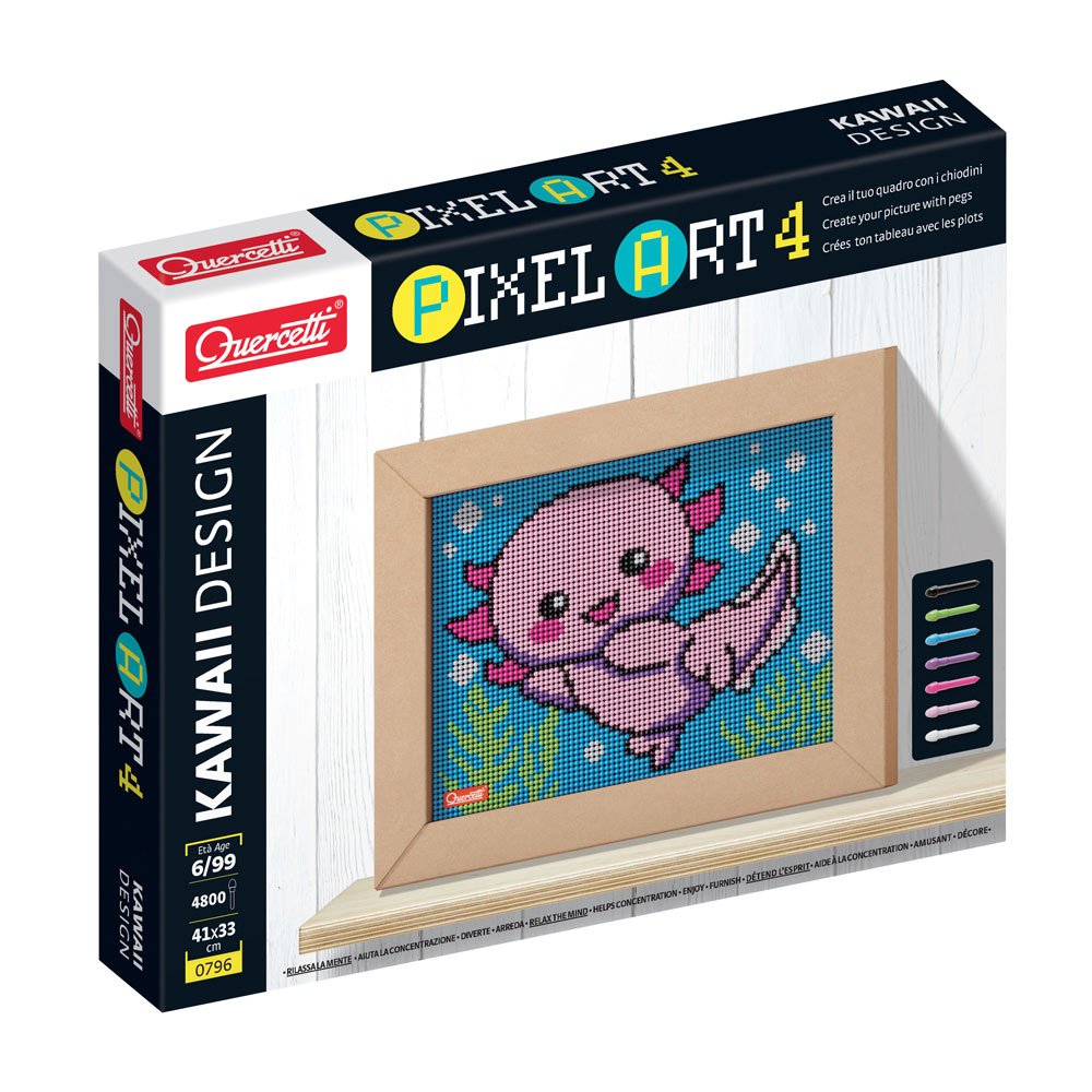 9ab80324d05dcd8ce85a53b5cb663c5d *Quercetti Pixel Art 4 Kawaii Design - Axolot - immagine 1