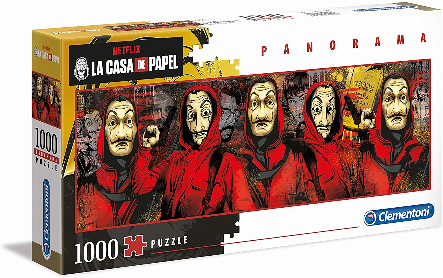 9b3b3546e39ebcaac232c7c7d60a5081 Clementoni Puzzle 1000 Pz. Panorama La Casa di Carta - immagine 1