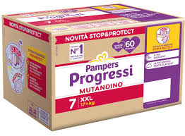 9bcac1bca885616921e3bf07f72dc355 Pampers Quadri Progressi Mutandina XXL 60 pz. - immagine 1