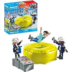9cd22c3c6e8711175ee2aec16f32b64d Playmobil Materasso di Salvataggio dei Pompieri - immagine 1