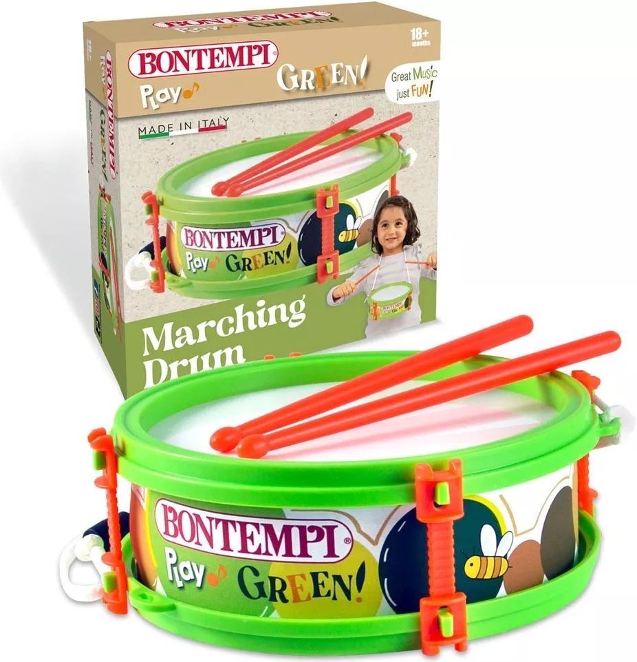 9cfd5f3ed7b562e3cf3a821b3598b42f Bontempi Tamburo Piccolo Green - immagine 1
