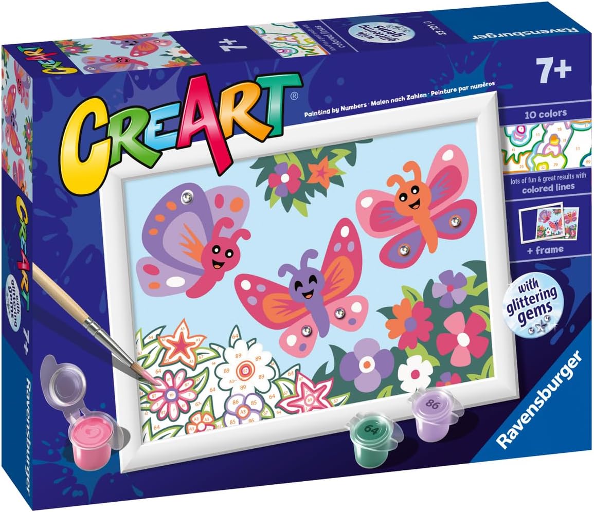 a21117eac03cd6fd732393b9927ac8e1 Ravensburger Creart Serie E - Farfalle Glitter - immagine 1