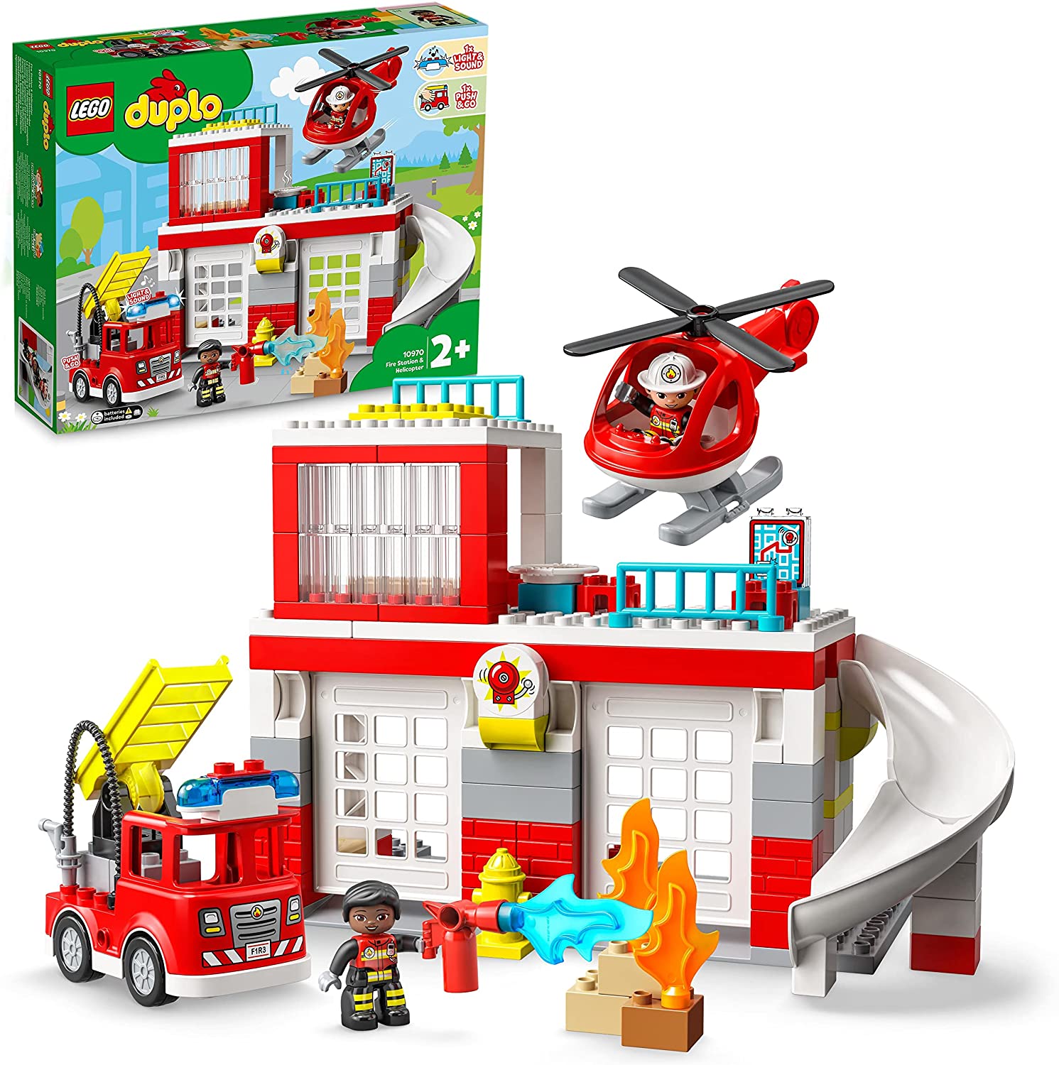 a3f217129731d770353b75a7a667eb2f Lego Duplo Caserma dei Pompieri ed elicottero - immagine 1