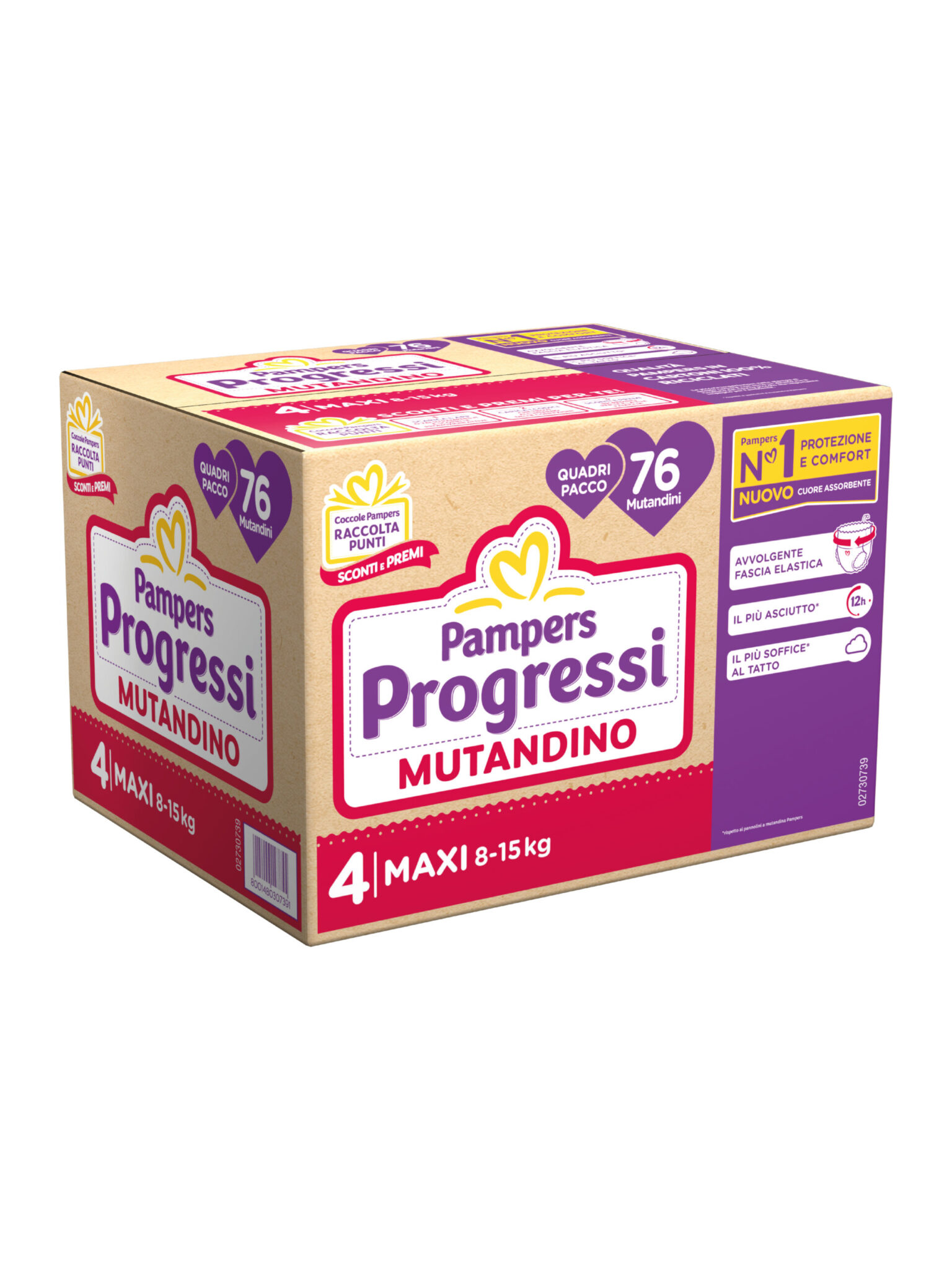 a4e876ecbbee03612d6b82c03846a2d9 Pampers Quadri Progressi Mutandina MAXI 76 pz New - immagine 1
