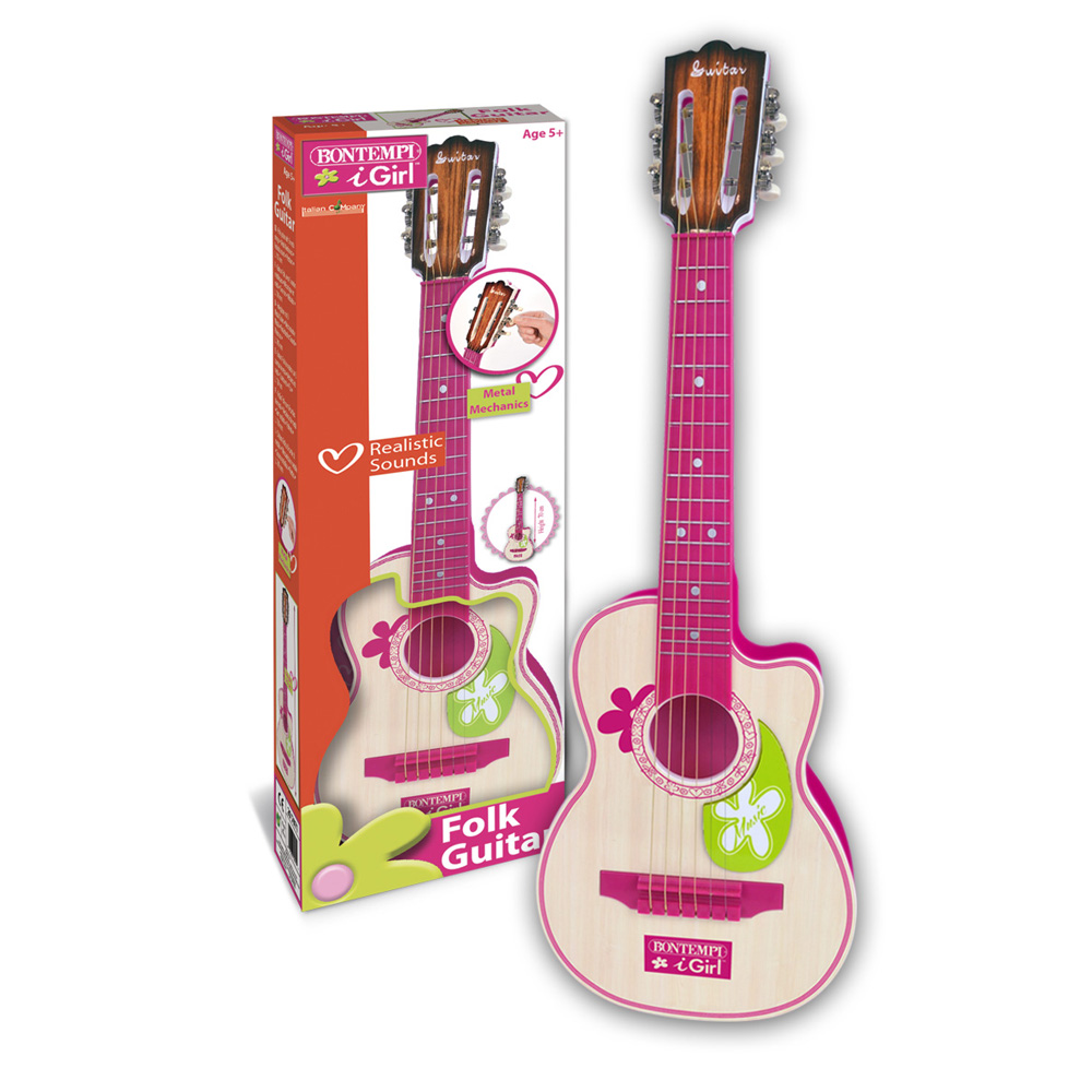 a5889df49804952d7a330f40b6355595 Bontempi Chitarra Folk in Plastica cm. 70 Girl - immagine 1