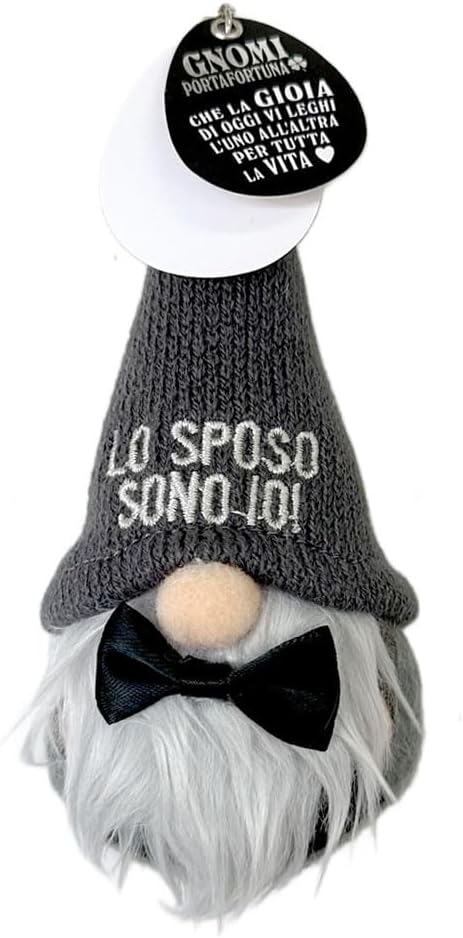 a5c3e1a7ebd97f23a8a26c582c267d08 LO SPOSO SONO IO - GNOMO PORTAFORTUNA - immagine 1