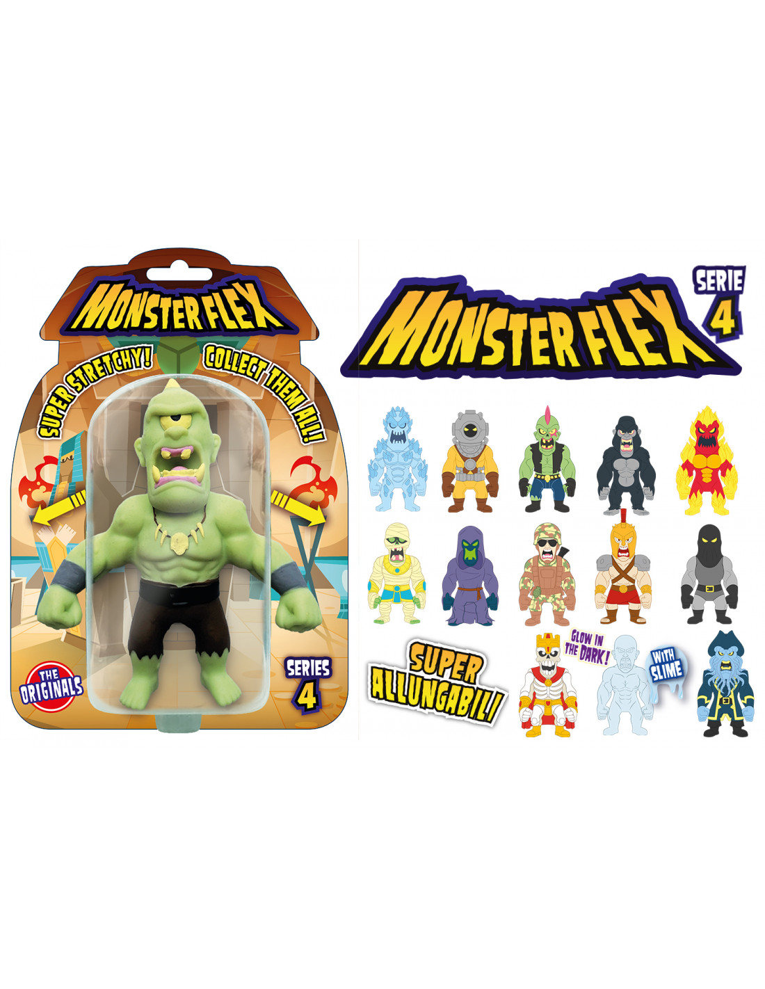 a7037e0b64f756a7b82d5b14f438e4f2 Monster Flex Serie 4 Personaggi Allungabili - immagine 1
