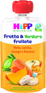 a767e17703763c7e852c48ea8e3ffefc Hipp Frutta & Verdura Frullata gr.90 Mela Carota, Mango e Banana - immagine 1